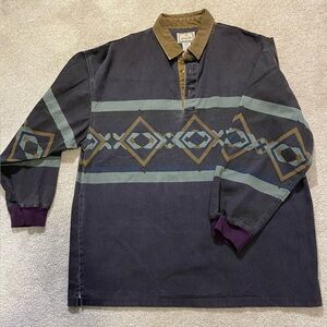 Weekends Rugged Outdoor “Rugby” Style Shirt Sz L